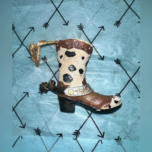 Country Western Cowboy Boot Ornaments - Picture 3 of 8